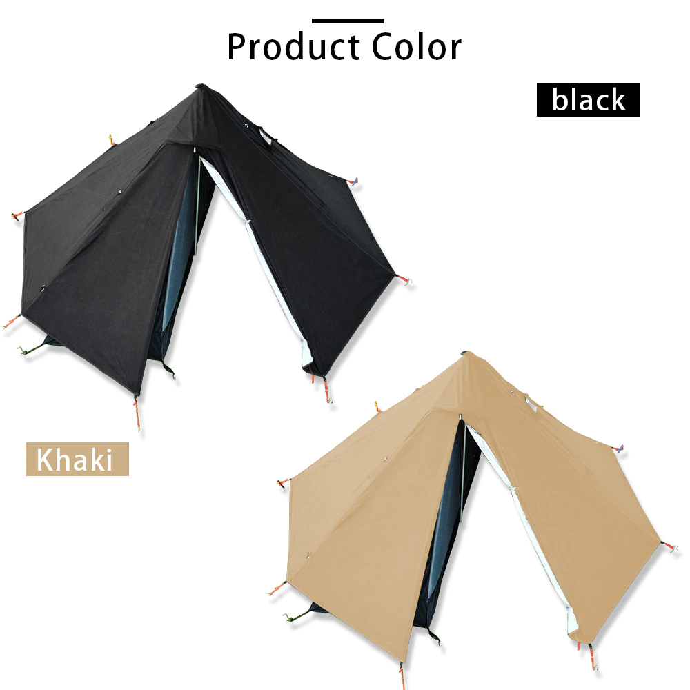 Cheap Goat Tents Ultralight Camping Teepee Tent with Chimney Window Outdoor Tipi Pyramid Tent Double Layer Bushcraft 1 Person Tents Hot Tent   